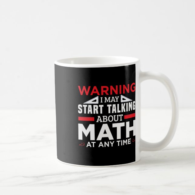 Varning kan börja prata med Math Funny Math Teache Kaffemugg (Höger)