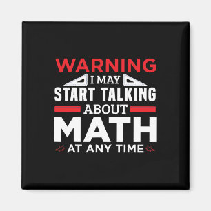 Varning kan börja prata med Math Funny Math Teache Magnet