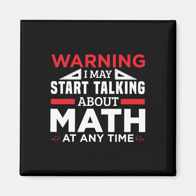 Varning kan börja prata med Math Funny Math Teache Magnet (Framsidan)
