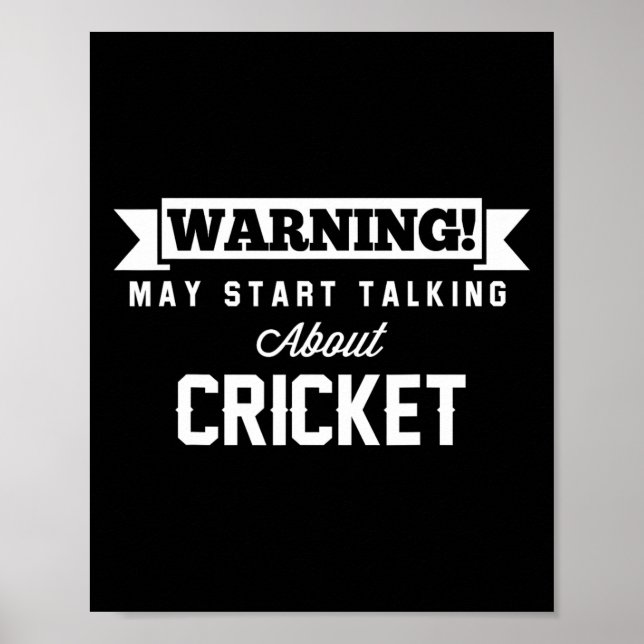 Varning Kan börja prata om Cricket Cm  Poster (Framsidan)
