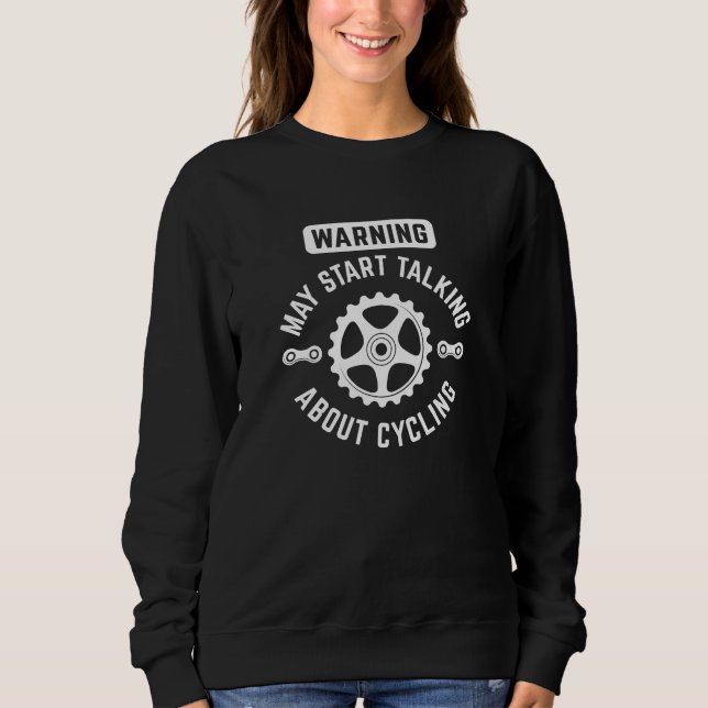Varning kan börja prata om cykling t shirt (Framsida)