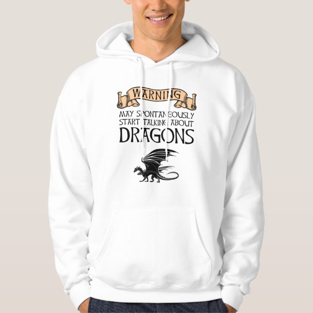 Varning kan börja prata om Dragons Hoodie (Framsida)