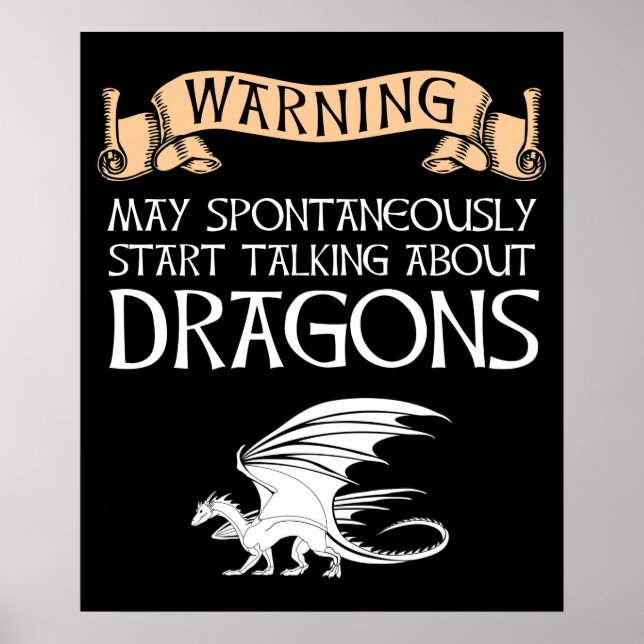 Varning kan börja prata om Dragons Poster (Framsidan)