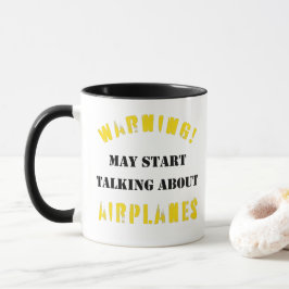 Varning kan börja prata om flygplan mugg