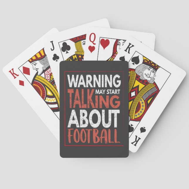 Varning! Kan börja prata om fotboll Casinokort (Baksidan)