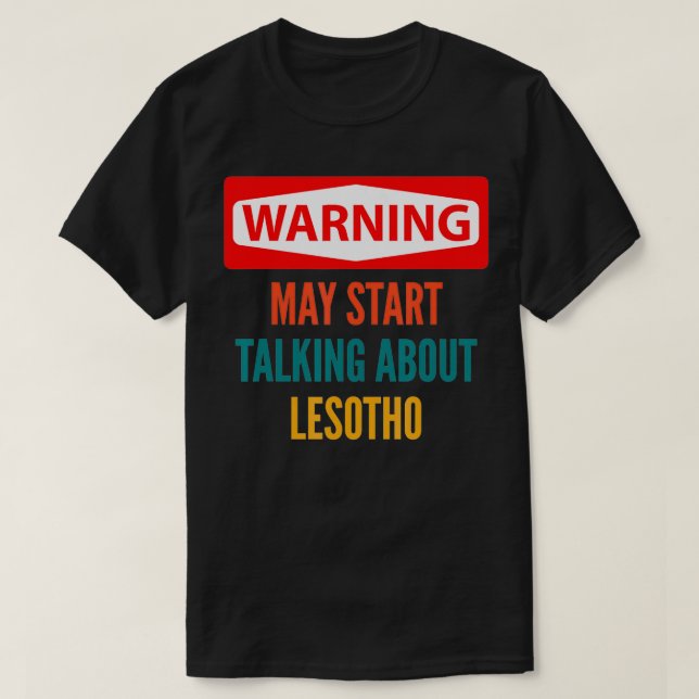 Varning kan börja prata om Lesotho T Shirt (Design framsida)