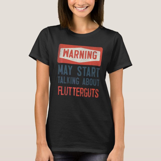 Varning kan börja prata om lutterguts t shirt (Framsida)