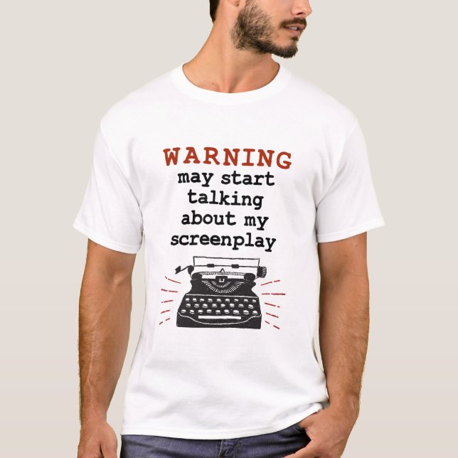 Varning kan börja prata om min skärmdump t shirt (Framsida)