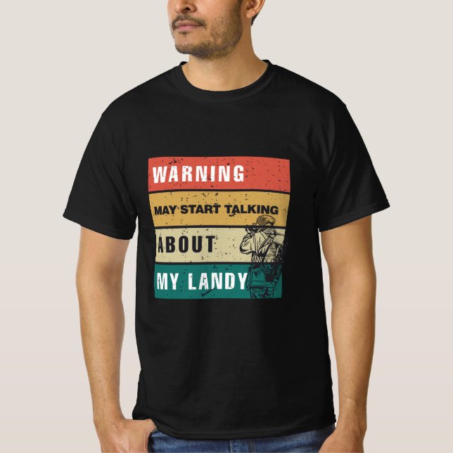 varning-kan-börja-prata-om-mitt-landy t shirt (Framsida)