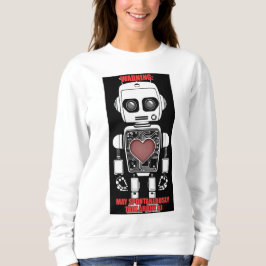 Varning: Kan prata om AI Vit sweatshirt T Shirt