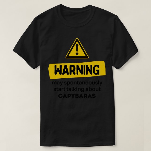 Varning kan spontant börja prata om kapning t shirt (Design framsida)