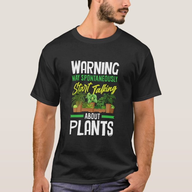 Varning Kan Spontant Börja Prata Om Plan T Shirt (Framsida)