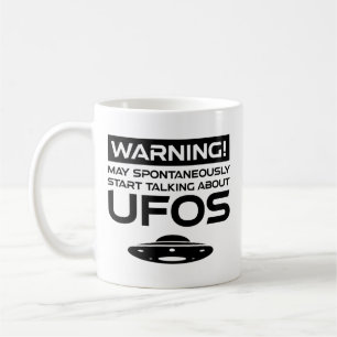 Varning kan spontant börja prata om UFO Kaffemugg