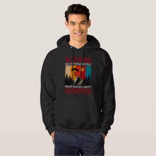 Varning kan spontant börja prata Skydiving Hoodie