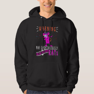 Varning kan spontant datera och tala om Råttor Hoodie