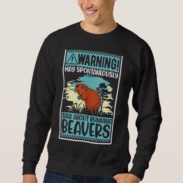 Varning kan spontant tala om beavers lång ärmad tröja (Framsida)