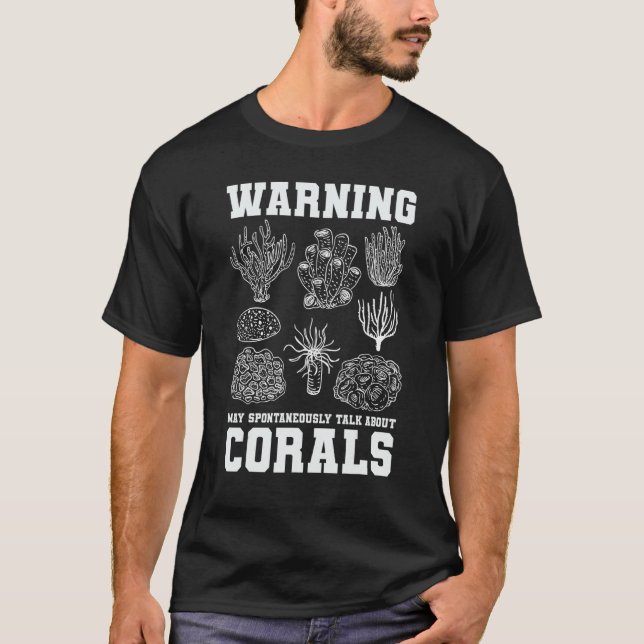 Varning kan spontant tala om koraller t shirt (Framsida)