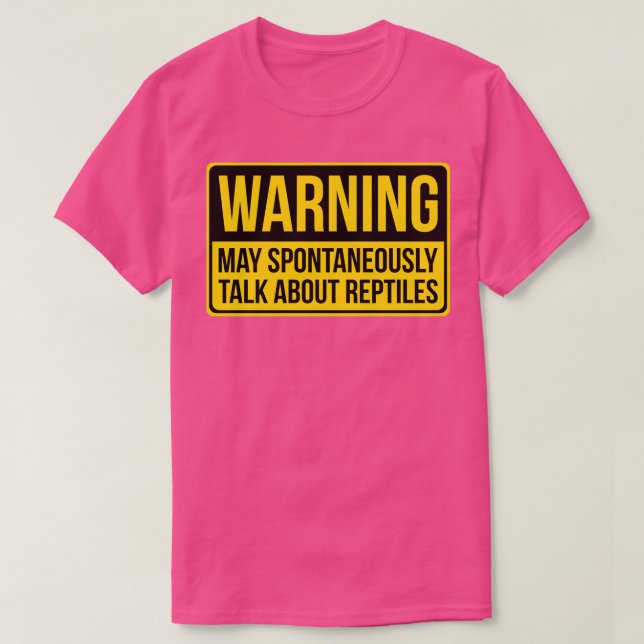 Varning kan spontant tala om Reptiles Gift T Shirt (Design framsida)