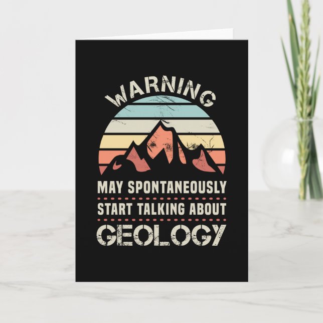 Varning kan tala om Geology Gift Kort (Framsida)