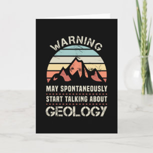 Varning kan tala om Geology Gift Kort