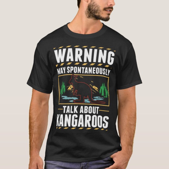 Varning Kangaroo Australia T Shirt (Framsida)