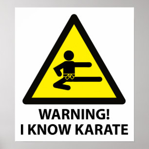 Varning Karate Poster
