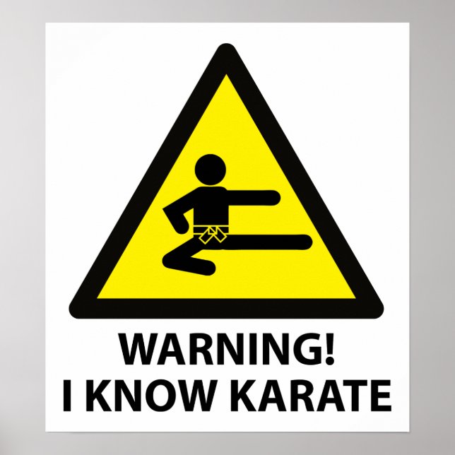 Varning Karate Poster (Framsidan)