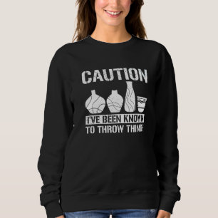 Varning Kasta Föremål Krukmakeri Krukmakare Kerami T Shirt