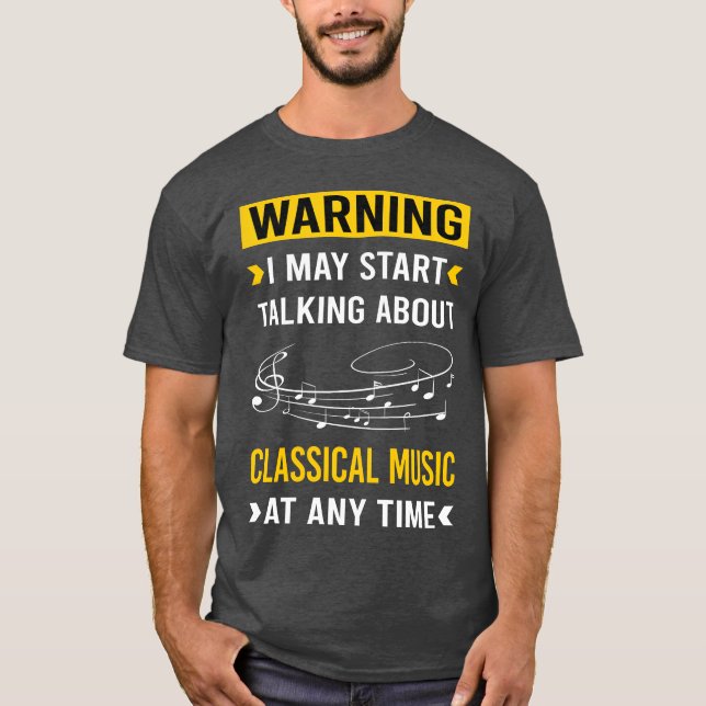 Varning Klassisk musikvän T Shirt (Framsida)