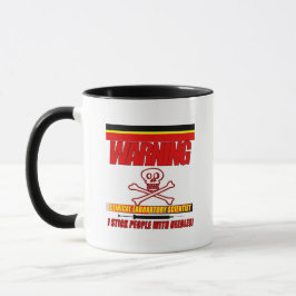 VARNING KLINISKT LAB VETENSKAPLIGT STICK MED NÅL MUGG