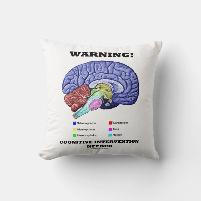 Varning! KOgnitiv intervention som krävs för Brain Kudde (Framsida)