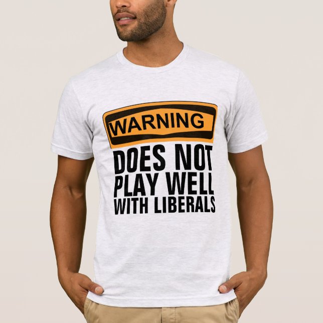 VARNING KOMMER INTE ÖVERENS MED LIBERALER T-SHIRT (Framsida)