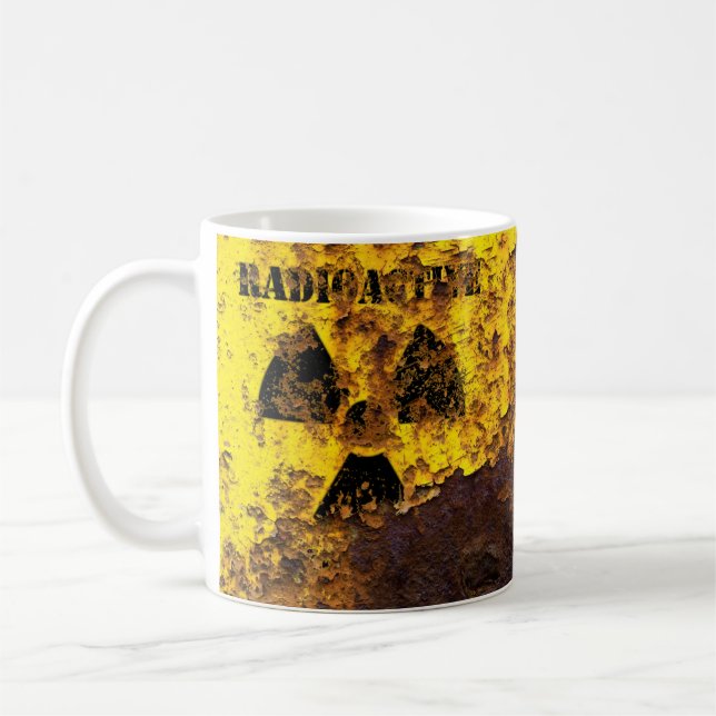  Varning! Korroderad kärnavfallsbehållare -  Kaffemugg (Vänster)