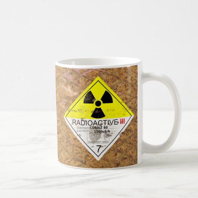 Varning! Korroderade Kobolt 60 Kat.3 Skyltar Kaffemugg (Höger)