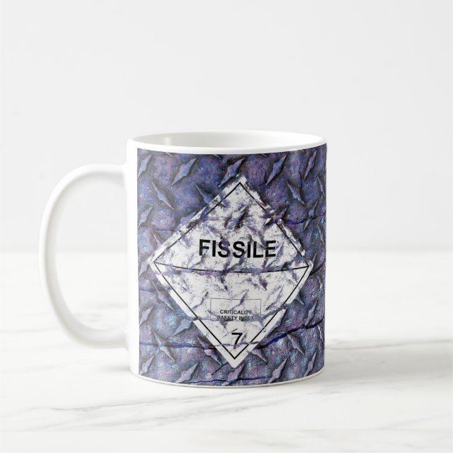 Varning! Korroderade tecken på klyvbart material - Kaffemugg (Vänster)