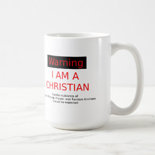 Varning - kristen vitkaffemugg kaffemugg