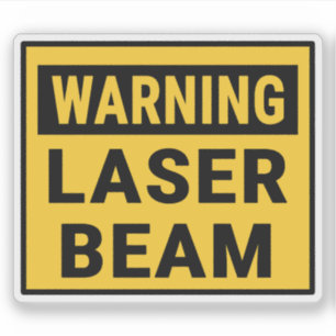 Varning Laserstråle Klistermärken
