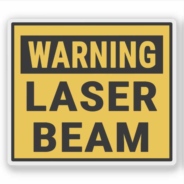 Varning Laserstråle Klistermärken (Framsida)