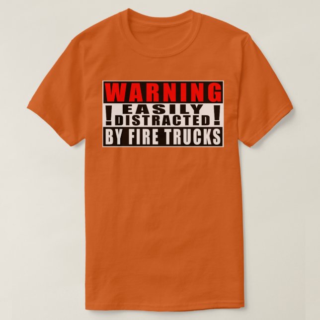 Varning lätt spridd av Fire Lastbilar T Shirt (Design framsida)