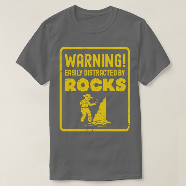 Varning lätt spridd av Sten geolog Rockh T Shirt (Design framsida)