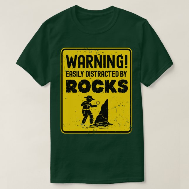 Varning lätt spridd av Sten geolog Rockh T Shirt (Design framsida)