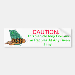 Varning Levande ormar Bumper Sticker Bildekal