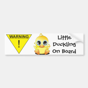 VARNING: Lite Duckling ombord Bildekal