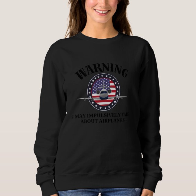 Varning luftfarten! Kan prata om Airpl. T Shirt (Framsida)