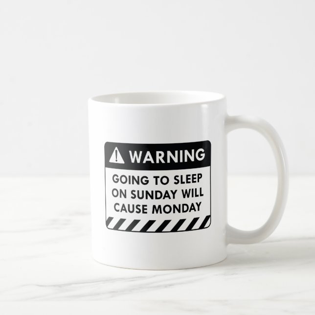 Varning måndag kaffemugg (Höger)