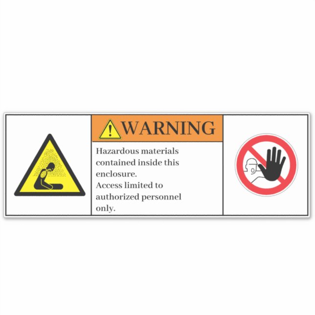 Varning Märkning av farliga material Klistermärken (Framsida)