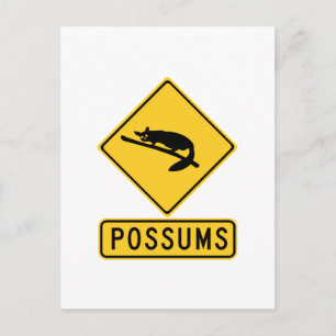Varning med position 2, Traffic Warning Sign, AU Vykort
