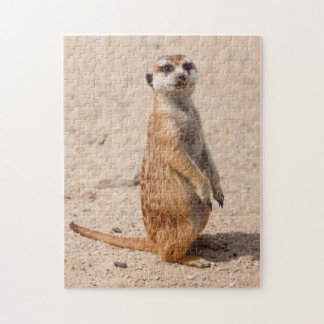 Varning Meerkat Stående Jigszle Puzzle Pussel