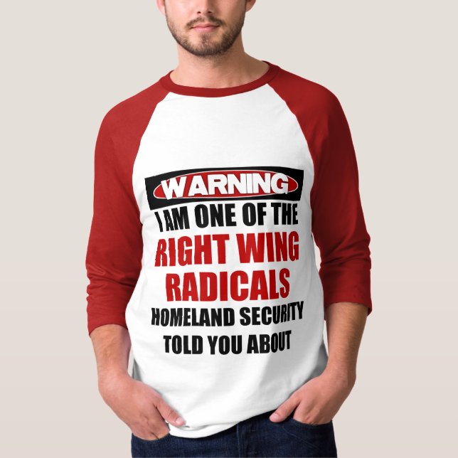Varning: Mig förmiddagright wingradikal Tee Shirt (Framsida)