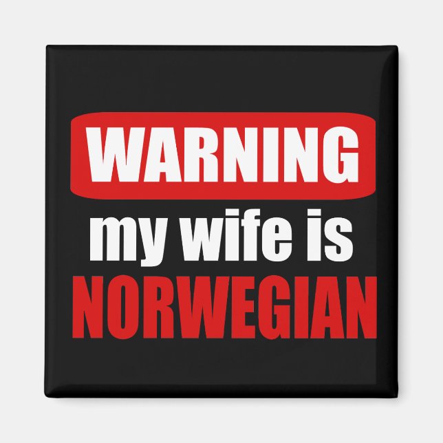 Varning min fru är norsk magnet (Framsidan)